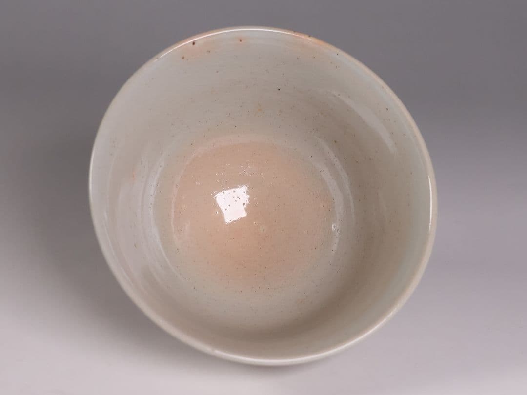 14th Gen Asahi Hosai Iris Iron Painting Tea Bowl - Kaisen Inscription Asahi-yaki