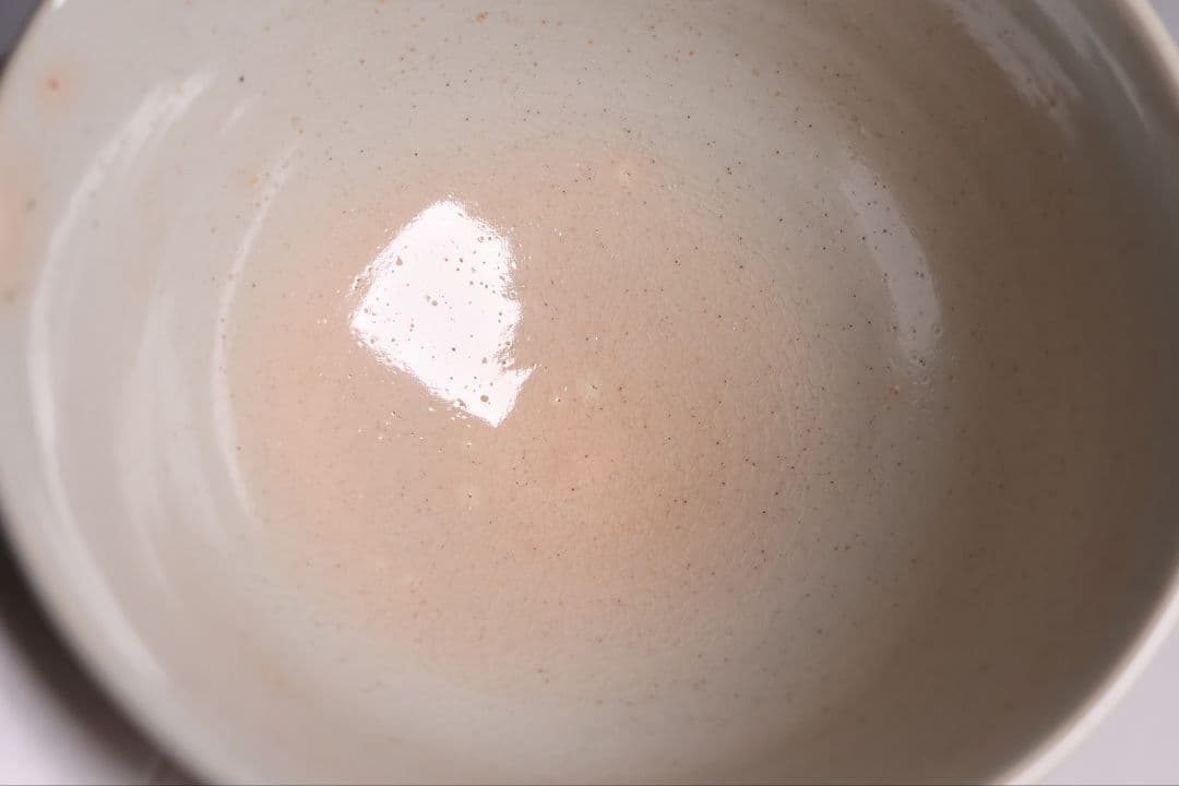 14th Gen Asahi Hosai Iris Iron Painting Tea Bowl - Kaisen Inscription Asahi-yaki