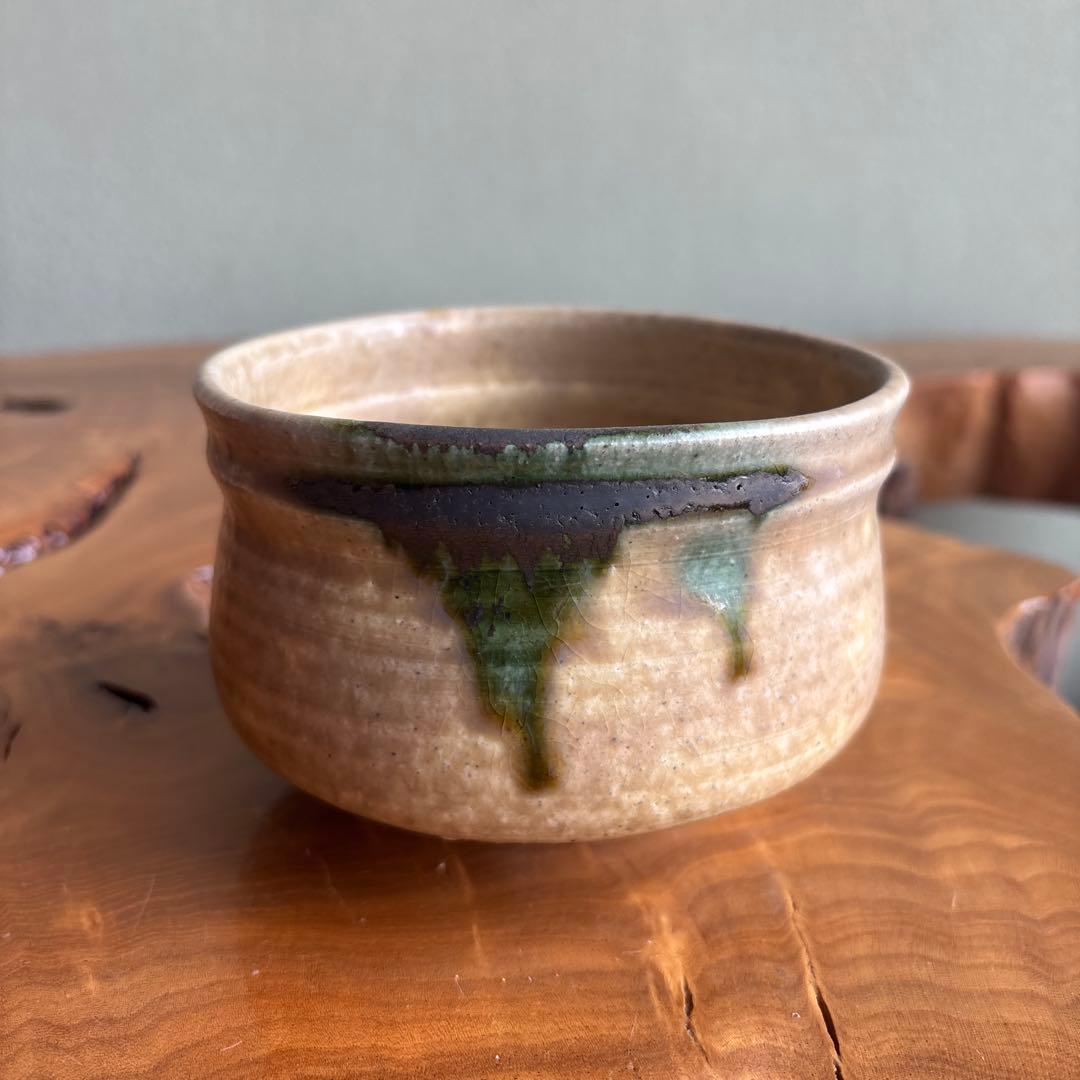 Ki-Seto Chawan by Ozu Hozen — Imperial Theme 'Green', Signed Box
