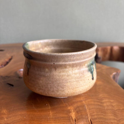 Ki-Seto Chawan by Ozu Hozen — Imperial Theme 'Green', Signed Box