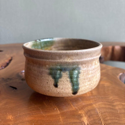 Ki-Seto Chawan by Ozu Hozen — Imperial Theme 'Green', Signed Box