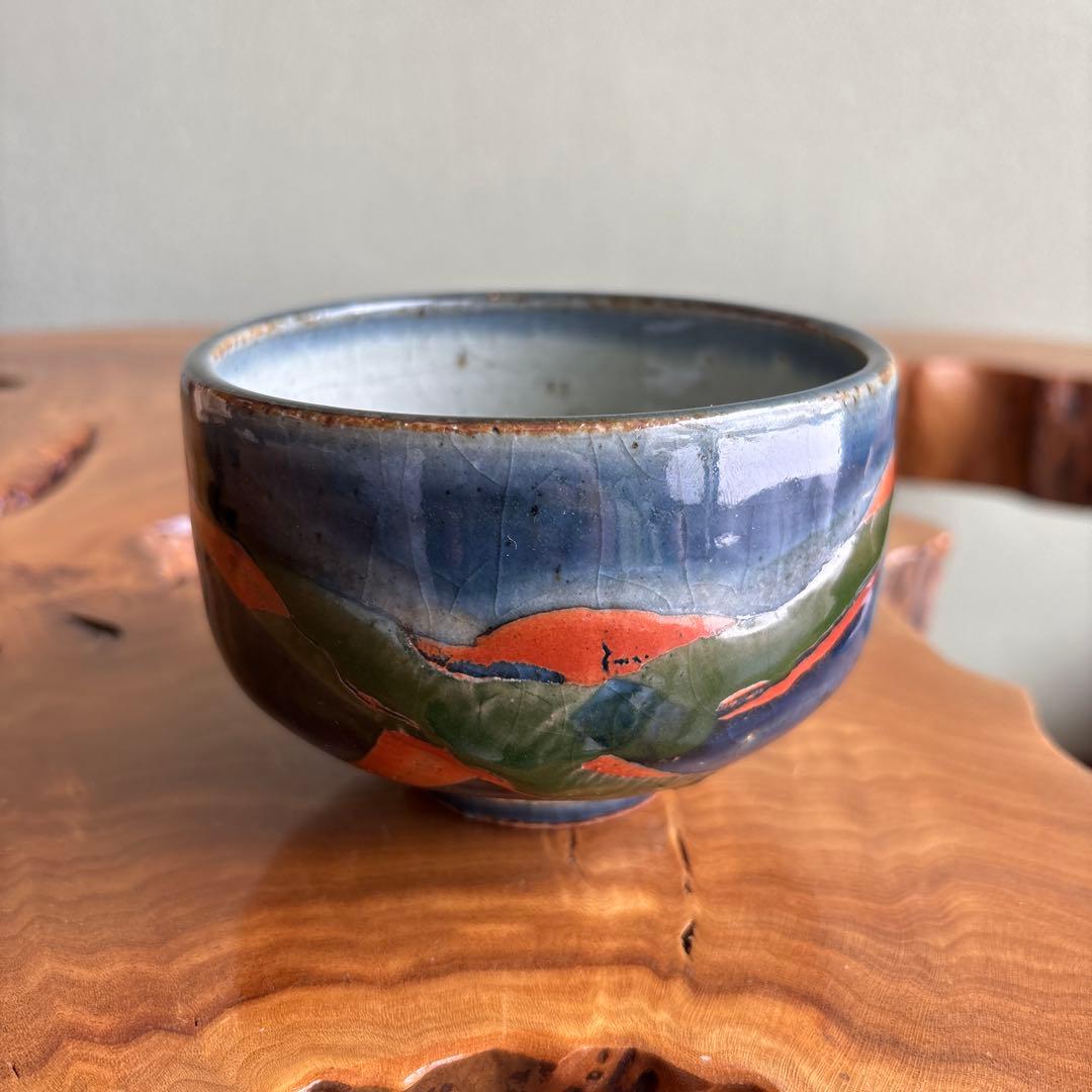 Kawai Toshitaka | Gosu Judan-sai Chawan | Cobalt Blue Tansai Tea Bowl | Tomobako