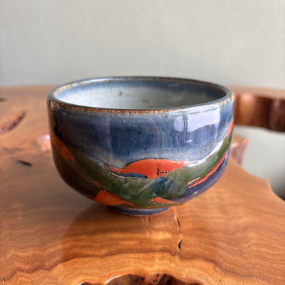 Kawai Toshitaka | Gosu Judan-sai Chawan | Cobalt Blue Tansai Tea Bowl | Tomobako