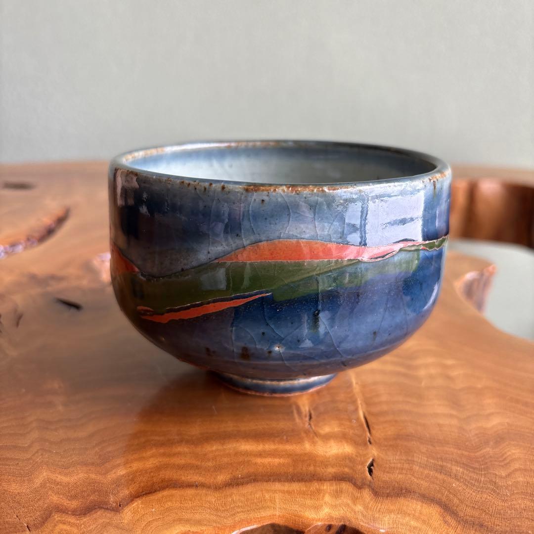 Kawai Toshitaka | Gosu Judan-sai Chawan | Cobalt Blue Tansai Tea Bowl | Tomobako