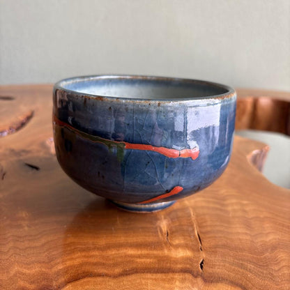 Kawai Toshitaka | Gosu Judan-sai Chawan | Cobalt Blue Tansai Tea Bowl | Tomobako