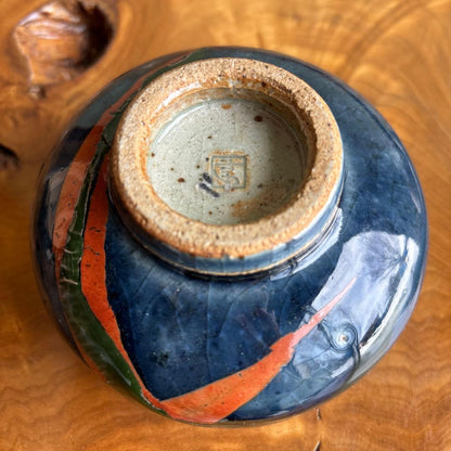 Kawai Toshitaka | Gosu Judan-sai Chawan | Cobalt Blue Tansai Tea Bowl | Tomobako