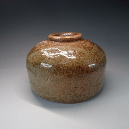 Ohi Cho-ami Tea Bowl — Ame-yu Amber Glaze, Kanazawa Tradition