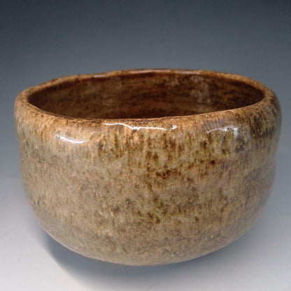 Ohi Cho-ami Tea Bowl — Ame-yu Amber Glaze, Kanazawa Tradition