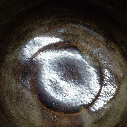Ohi Cho-ami Tea Bowl — Ame-yu Amber Glaze, Kanazawa Tradition