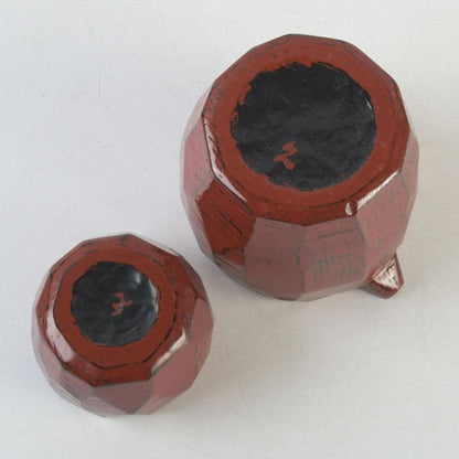 Negoro Lacquer Sake Set by Kitahara Hisashi | Katakuchi Pourer and Guinomi Cup