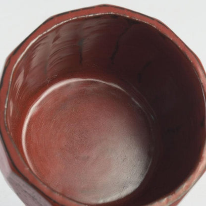 Negoro Lacquer Sake Set by Kitahara Hisashi | Katakuchi Pourer and Guinomi Cup