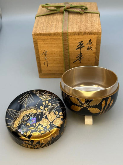 Shunjū Maki-e Lacquer Hira-natsume by Takayu Kozo — Tea Caddy