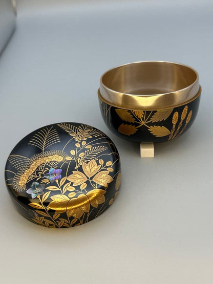 Shunjū Maki-e Lacquer Hira-natsume by Takayu Kozo — Tea Caddy