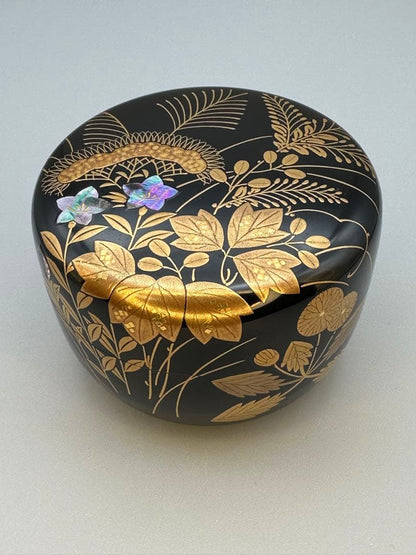 Shunjū Maki-e Lacquer Hira-natsume by Takayu Kozo — Tea Caddy