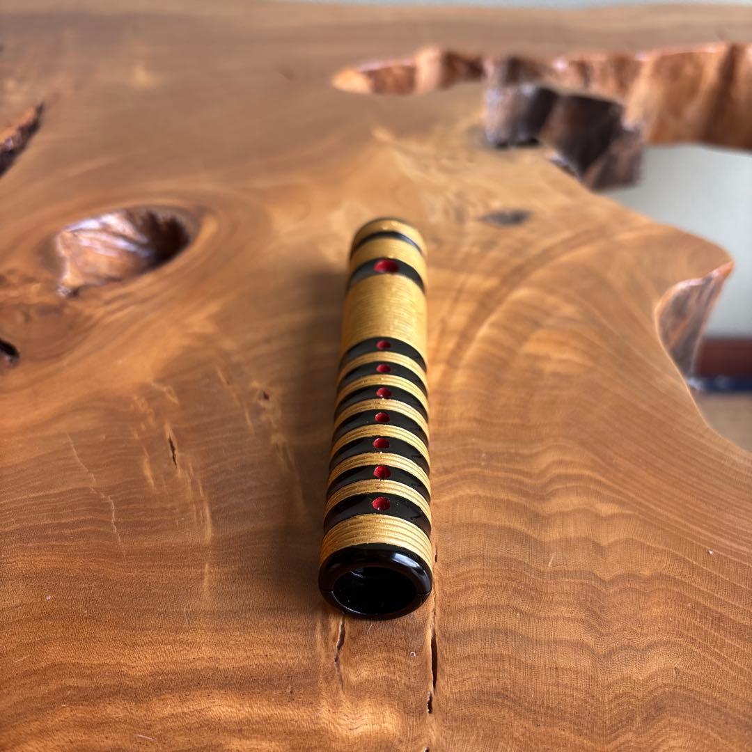 Noh Flute Incense Container Lacquer Kogo by Dojo Munehiro