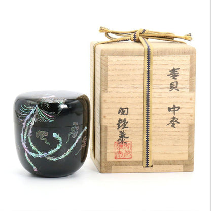 Phoenix Mother-of-Pearl Lacquer Tea Caddy by Min Jong-tae — Korean Raden O-Natsume