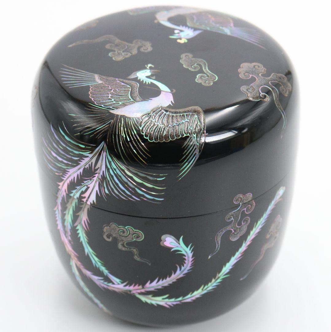 Phoenix Mother-of-Pearl Lacquer Tea Caddy by Min Jong-tae — Korean Raden O-Natsume