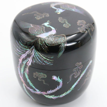 Phoenix Mother-of-Pearl Lacquer Tea Caddy by Min Jong-tae — Korean Raden O-Natsume