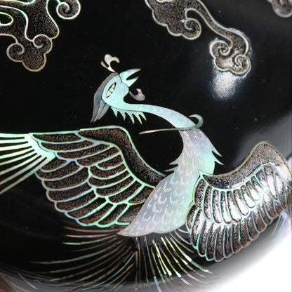 Phoenix Mother-of-Pearl Lacquer Tea Caddy by Min Jong-tae — Korean Raden O-Natsume