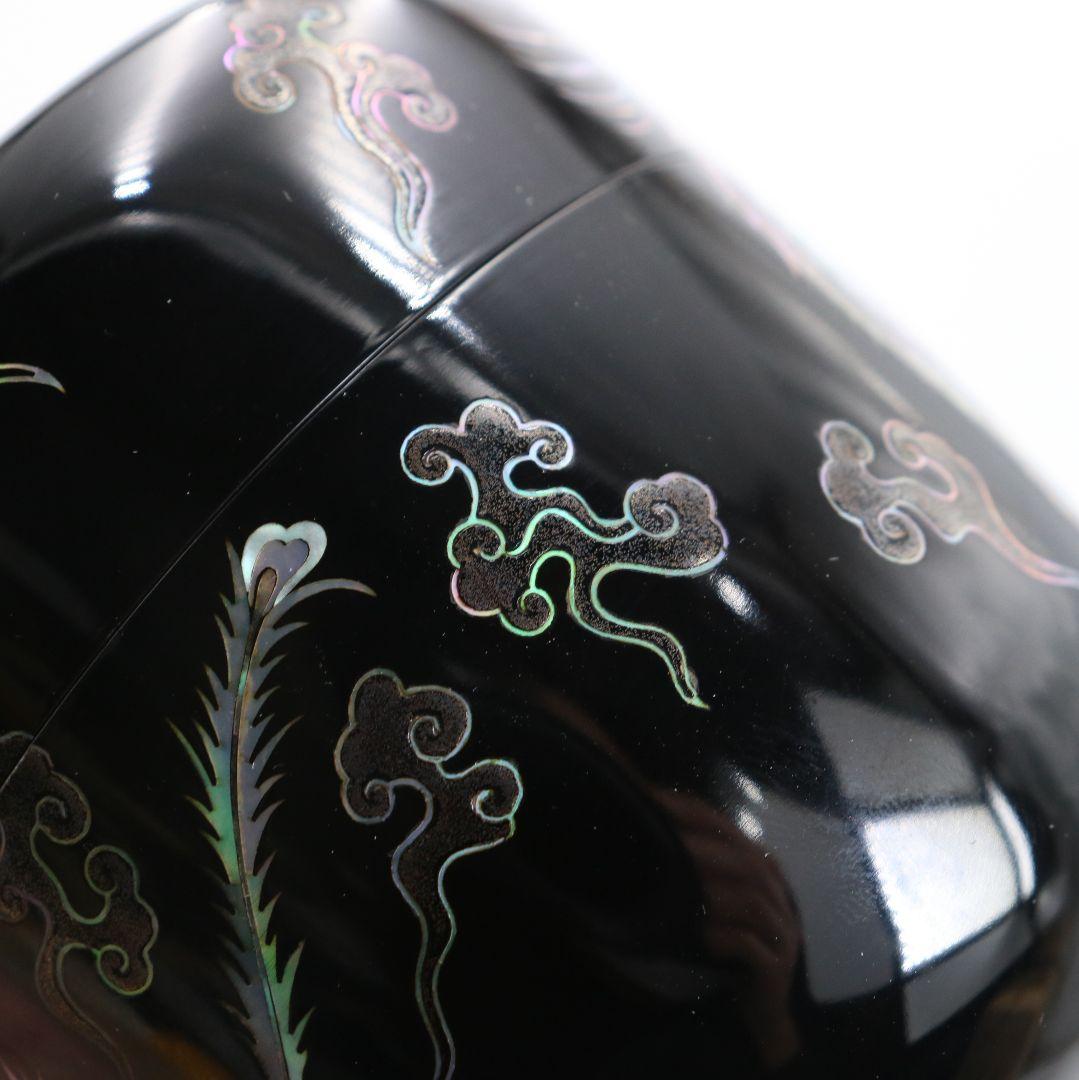 Phoenix Mother-of-Pearl Lacquer Tea Caddy by Min Jong-tae — Korean Raden O-Natsume