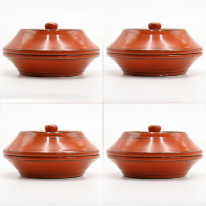 Negoro-nuri Lacquer Incense Container by Ichiro — Aged Vermillion