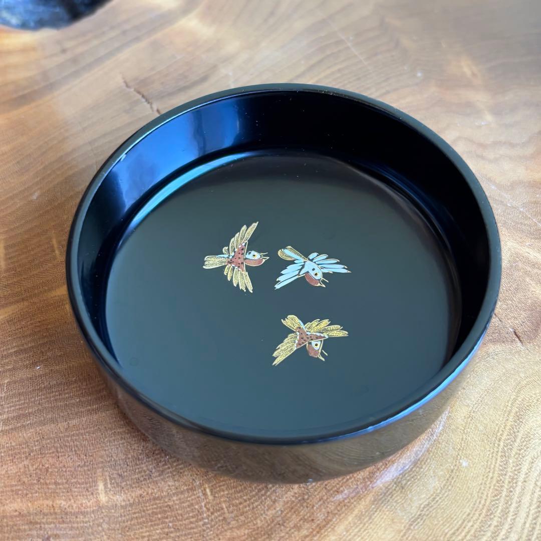 Byakudan-nuri Natsume by Nakade Shoho — Bamboo Grove & Sparrows, Tomobako