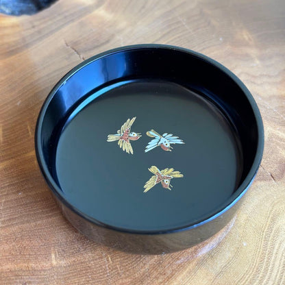 Byakudan-nuri Natsume by Nakade Shoho — Bamboo Grove & Sparrows, Tomobako