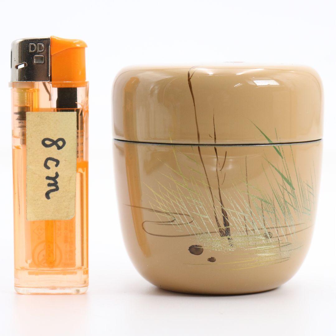Miyata Sokei White Lacquer Kingfisher Maki-e Natsume Tea Caddy
