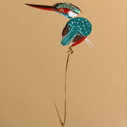 Miyata Sokei White Lacquer Kingfisher Maki-e Natsume Tea Caddy