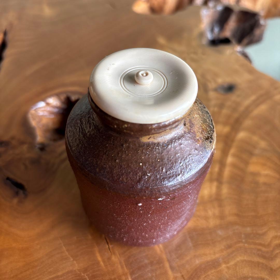 Ogi Oseki Yohen Chaire | Fukuyama Kiln Ash-Glazed Tea Caddy | Signed Tomobako
