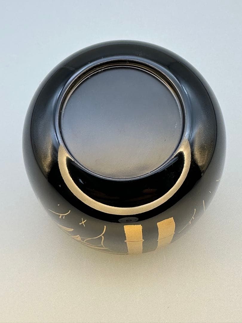 Bamboo Maki-e Lacquer Natsume Tea Caddy by Arai Shihou, Japanese Chanoyu Urushi Chaki with Signed Tomobako