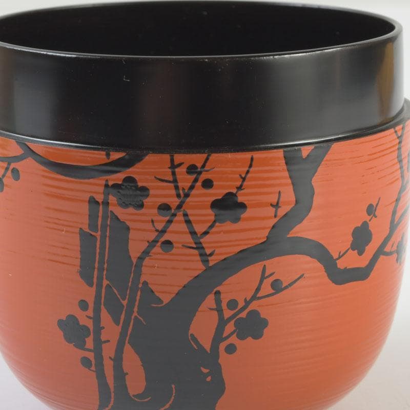 Plum Moon Ume-tsuki Maki-e O-Natsume Shu-Hakeme Lacquer Tea Caddy by Dojo Sohiro