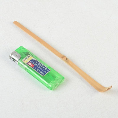 Zen Bamboo Tea Scoop Signed by Kotoin Daitokuji Monk Matsunaga Gozan — Meibutsu Chashaku Sensin with Original Tube and Box