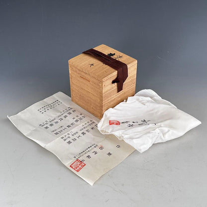 Wajima-nuri Chinkin Pine Natsume Tea Caddy by Taniuchi Kazuko