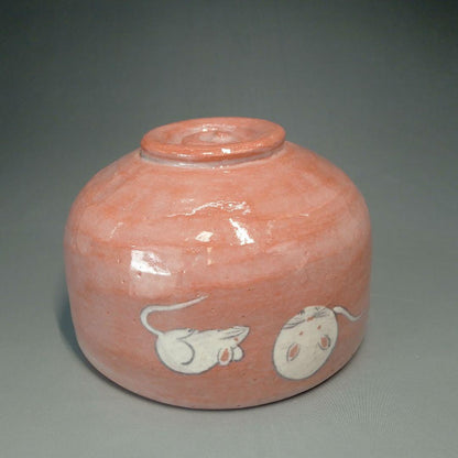 Daigo Kiln Zodiac Rat Nezumi Tea Bowl Year of the Mouse Chawan
