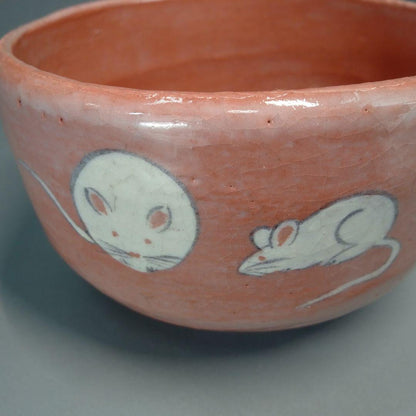 Daigo Kiln Zodiac Rat Nezumi Tea Bowl Year of the Mouse Chawan