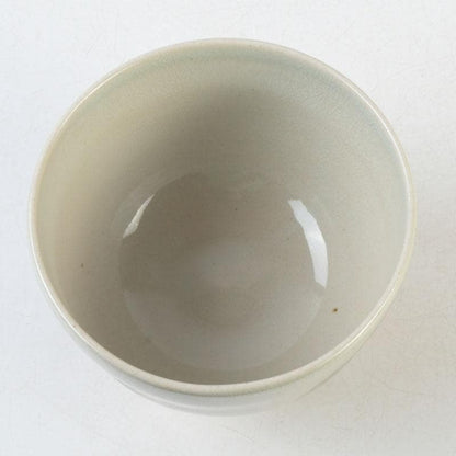 Iro-e Fan Motif Matcha Bowl by Wada Tozan, Kotoura Kiln — Signed Wooden Box