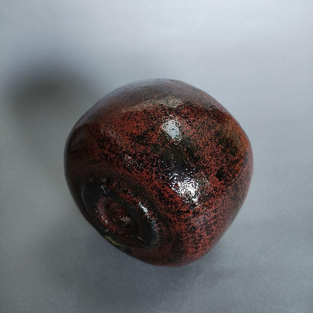 Shodai Higaki Souraku Black-Red Glaze Raku Chawan | Kei-gama | Signed Tomobako | Kuro-beni-yu