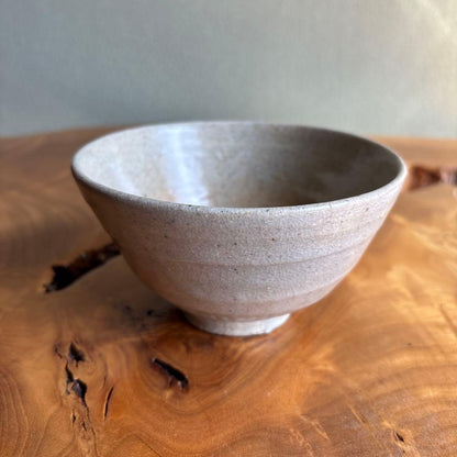 Ido-te Chawan by Rikagawa Kiln - Japanese Matcha Bowl in Goryeo Style with Pale Crackle Glaze, Signed Box
