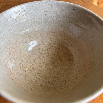 Ido-te Chawan by Rikagawa Kiln - Japanese Matcha Bowl in Goryeo Style with Pale Crackle Glaze, Signed Box