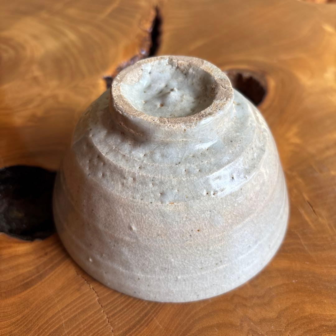 Ido-te Chawan by Rikagawa Kiln - Japanese Matcha Bowl in Goryeo Style with Pale Crackle Glaze, Signed Box