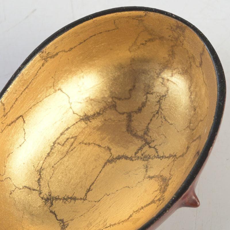 Azuchi Kizan Kaga Kanshitsu Kuri Kogo — Chestnut Incense Box, Dry Lacquer, Tomobako