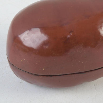 Azuchi Kizan Kaga Kanshitsu Kuri Kogo — Chestnut Incense Box, Dry Lacquer, Tomobako