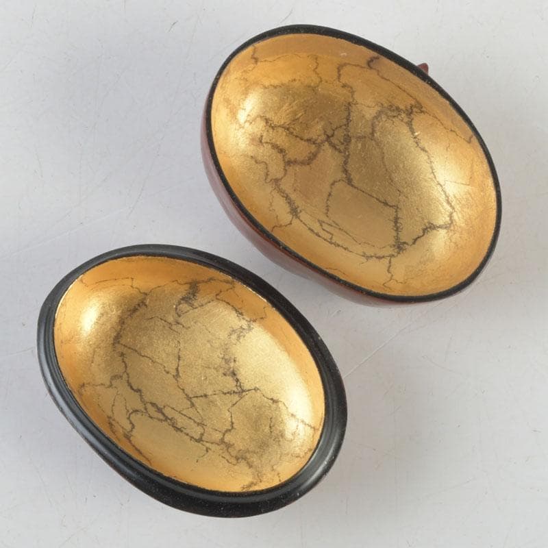Azuchi Kizan Kaga Kanshitsu Kuri Kogo — Chestnut Incense Box, Dry Lacquer, Tomobako