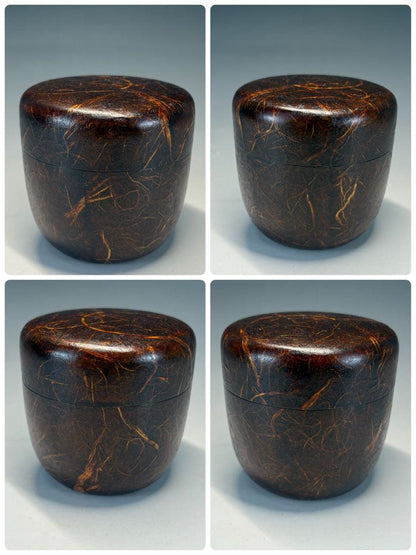 Spring Autumn Natsume by Takasaki Shuho – Japanese Tea Caddy – Washi Lacquer – Japan