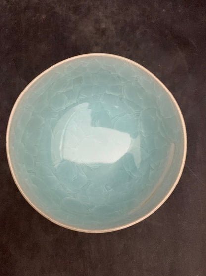 Nabeshima Celadon Ogasawara Nagaharu Ice Crack Chawan Arita Tea Bowl