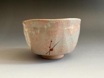 Eiraku Zengoro XVI Sokuzen | Kenzan-Style Plum Moon Chawan | Kenchu-sai Inscription | Omotesenke Tea Ceremony