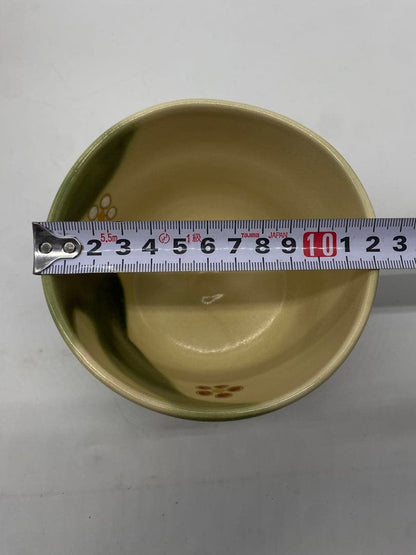 Imperial Kyoto-yaki Matcha Bowl by Eiraku Shozen, Ninsei-style Plum & Waves