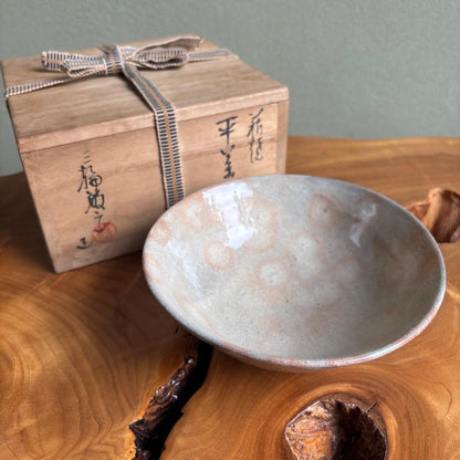 Hagi Ware Hirachawan by Miwa Toshiyuki - Yokujo Kiln Gohonte Summer Tea Bowl