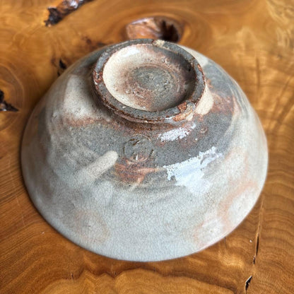 Hagi Ware Hirachawan by Miwa Toshiyuki - Yokujo Kiln Gohonte Summer Tea Bowl